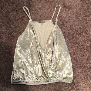 Light Green Velvet Tank Top
